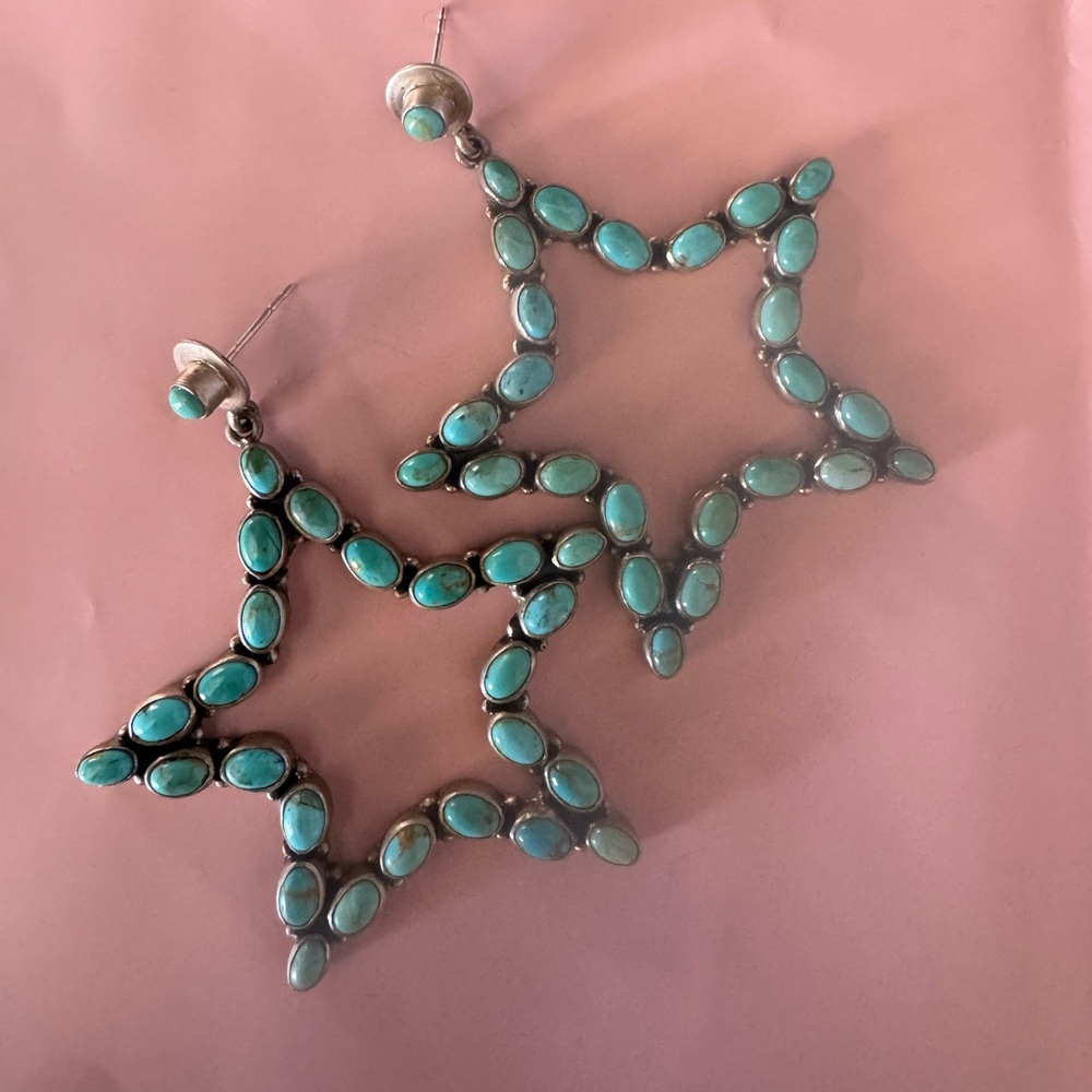 Turquoise Star Earrings